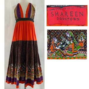 SHAREEN DOWNTON Ethnic Handmade Halter Dress